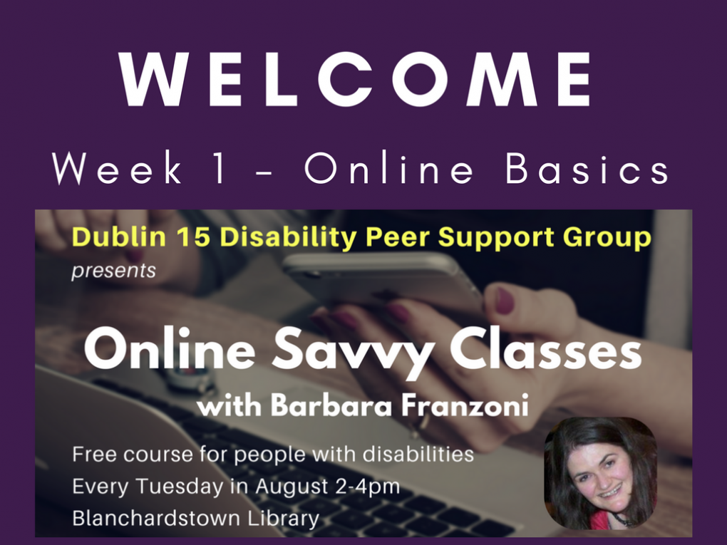 Click this image to be taken to slide viewer for Online Savvy Week 1 slides - Online Basics