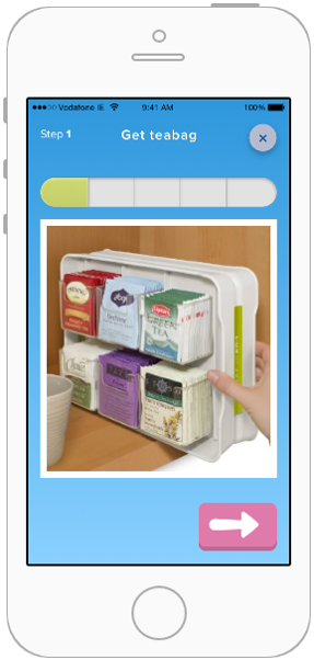 Display App in action - Get Teabag